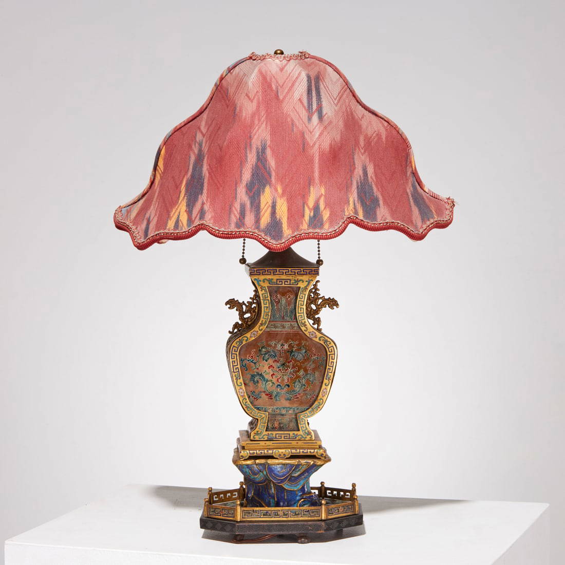 Edward Farmer (style) Chinese bronze lamp