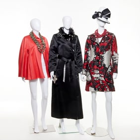 Group of Evening wear coats, incl. Ferre