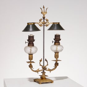 Continental Neoclassical double fluid lamp