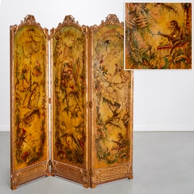 J.B. Pillement (after), chinoiserie floor screen