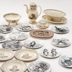 Antique Creil & Montereau tableware collection