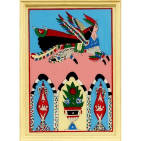 Anatolian School, reverse glass painting