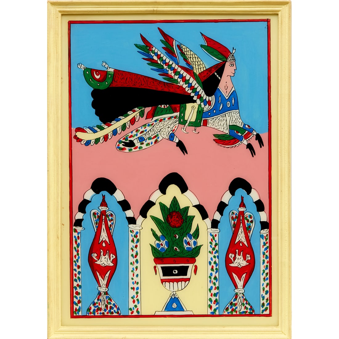 Anatolian School, reverse glass painting (1 of 5)