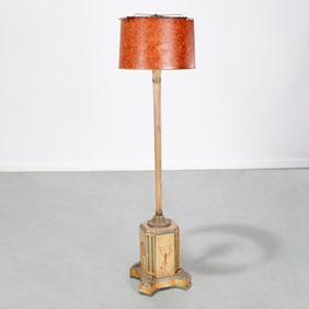 Italian Neoclassical style painted floor lamp