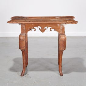 Unusual Continental oak games table