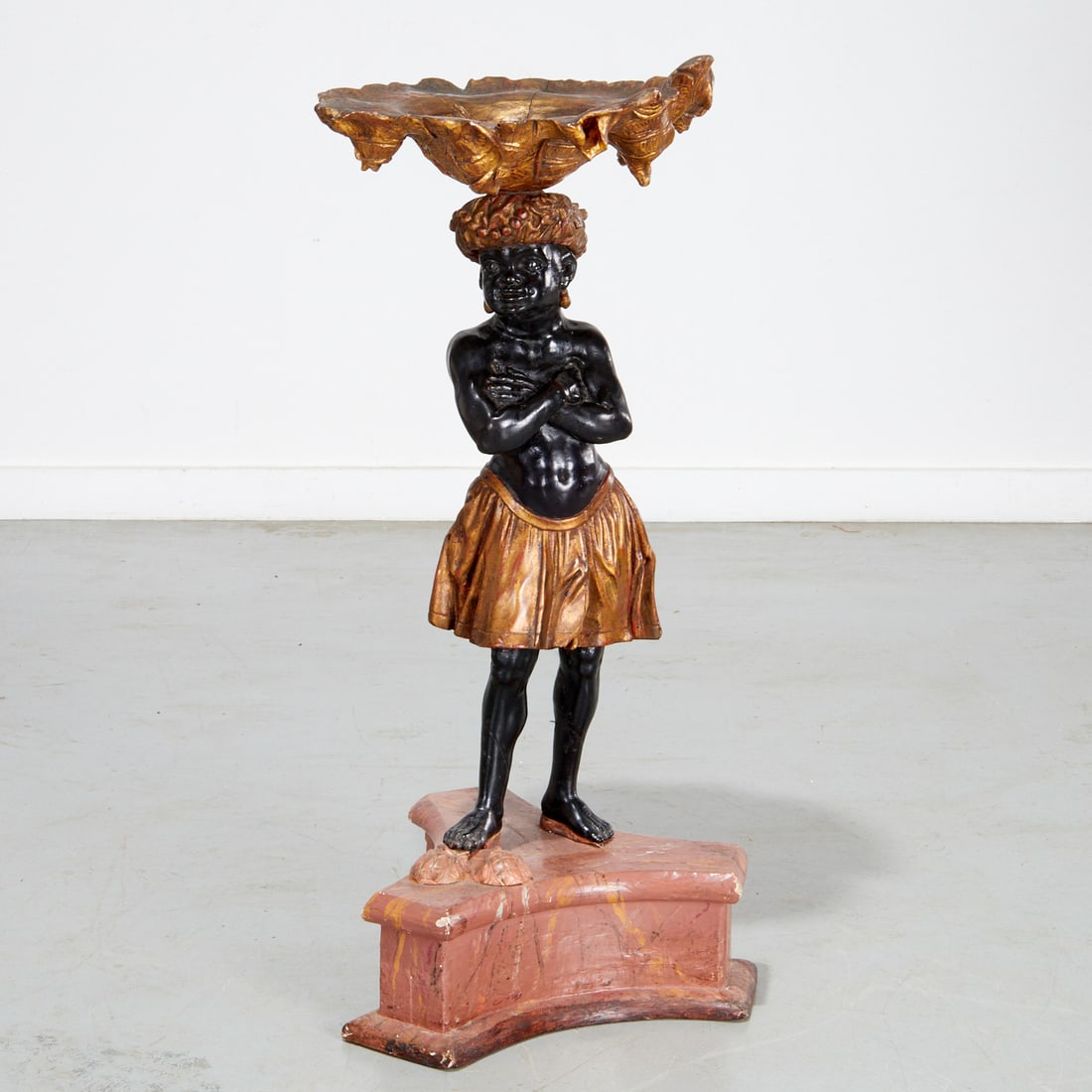 Venetian Orientalist carved plant stand (1 of 6)