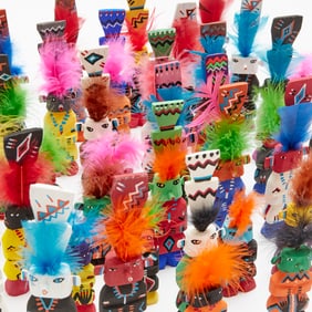 Collection (46) Hopi miniature Kachina dolls