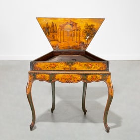 Venetian Rococo paint decorated dulcimer table