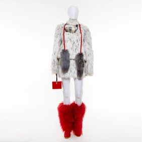Krizia faux fur mod skirt ensemble