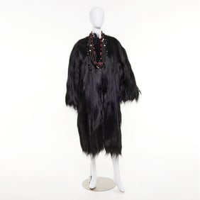 Jeanne Lanvin long haired fur coat