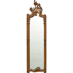 Rococo Revival carved giltwood mirror