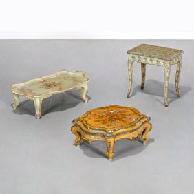 Nice Venetian paint decorated furniture group