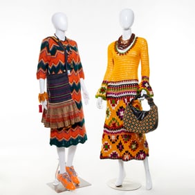 (2) Hand knit dresses