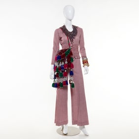 Mod knit pants ensemble