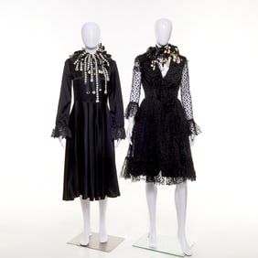 Vintage lace & satin cocktail dresses