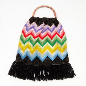 Funky vintage crochet handbag