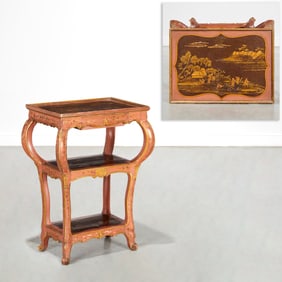 Maison Jansen (attrib) Nashiji lacquer side table