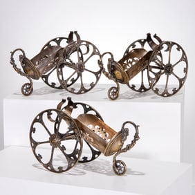 Set (3) WMF silver plated wine chariots
