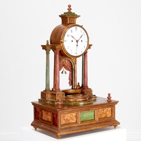Large Italian Neoclassical style portico clock