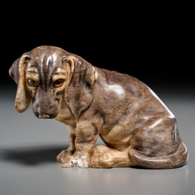 Fritz Kochendorfer, carved marble dog