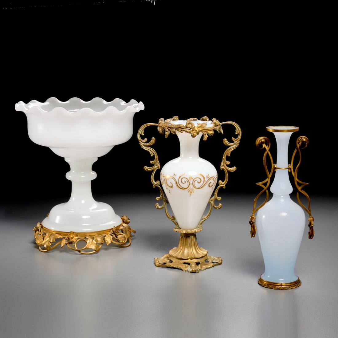 French opaline gilt metal mounted glassware (1 of 7)