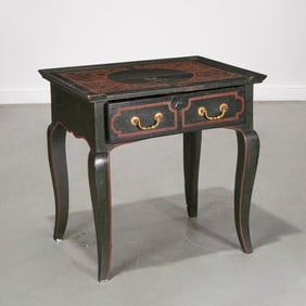 Antique Continental paint decorated side table