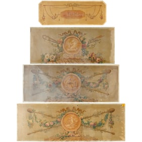 French School, (4) salon paintings on panel