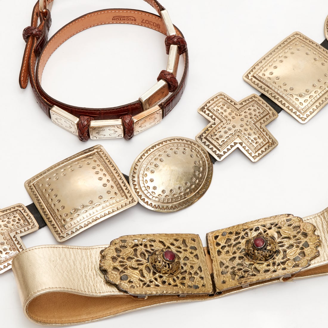 (3) Vintage Mexican, East Indian and Western belts (1 of 6)