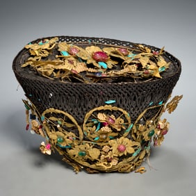 Antique Chinese kingfisher headdress