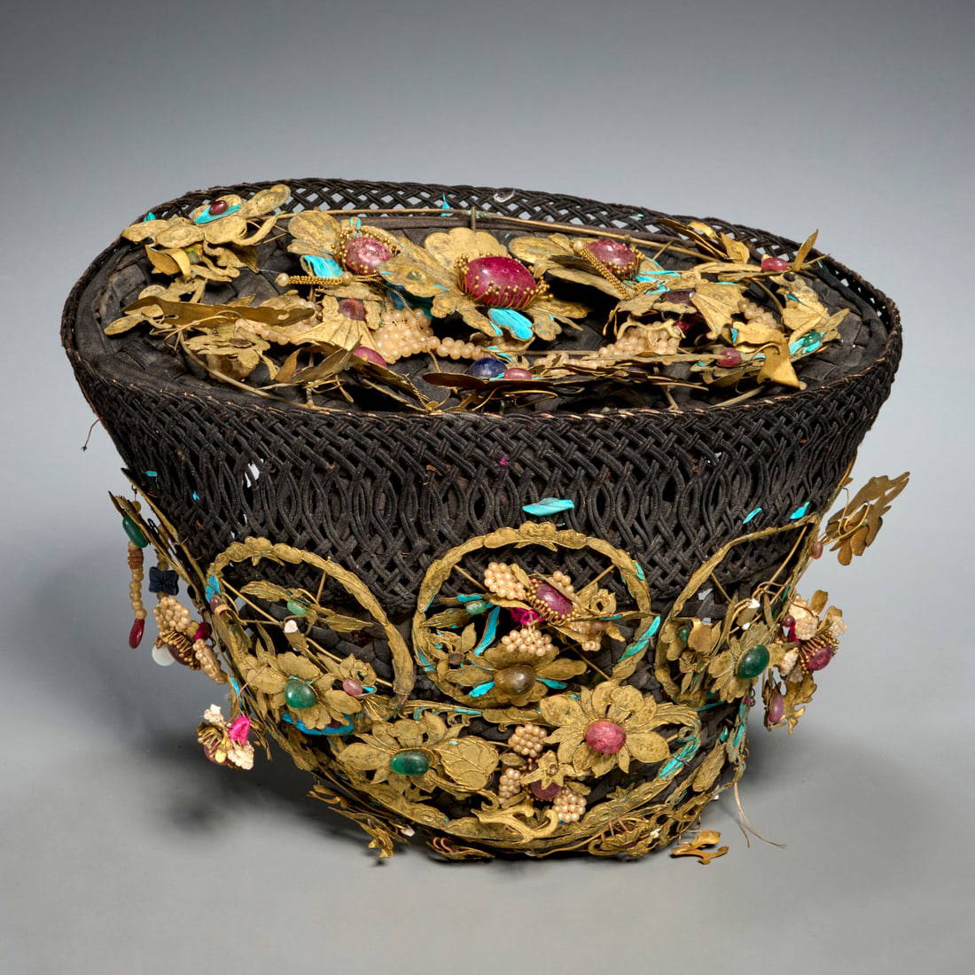 Antique Chinese kingfisher headdress