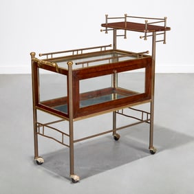 Ernst Rockhausen, mahogany and brass bar cart