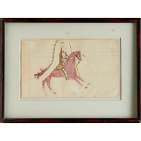 Native American ledger drawing