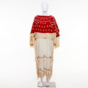Native American Plains beaded hide dress