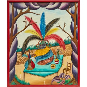 Adam Leontus, oil on Masonite, Voodoo
