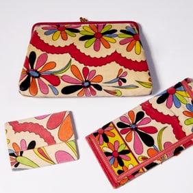 Group of Emilio Pucci velvet accessories