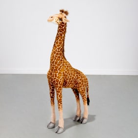 Large Hansa standing plush giraffe