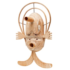 Alaskan Natives, Yup'ik style carved wood mask