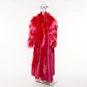 Fernando Sanchez silk taffeta evening coat