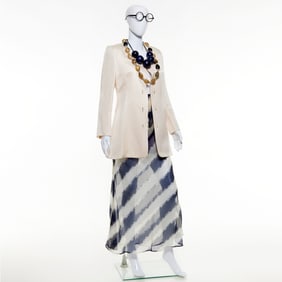 Gianfranco Ferre sheer skirt and jacket