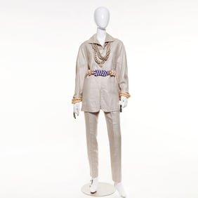 Gianfranco Ferre linen pant ensemble