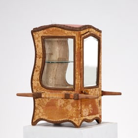 Antique Italian sedan chair vitrine cabinet