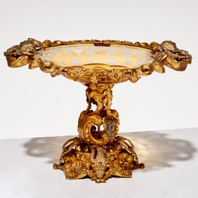 Palais Royal ormolu mounted glass compote
