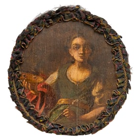 Continental School, oil on panel, St. Lucy