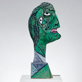 Italo Scanga, polychrome wood sculpture, 1982