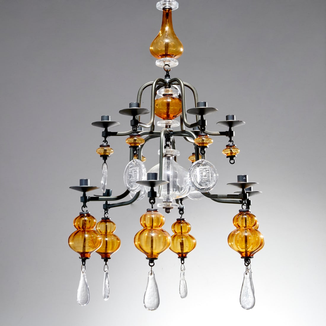 Erik Hoglund / Kosta Boda glass chandelier (1 of 6)