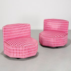 Pair Harvey Probber style octagonal chairs