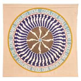 Ernest Trova, felt and linen banner, 1968