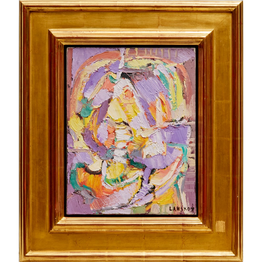 Andre Lanskoy, oil on canvas, ex Christie's: Andre Lanskoy, oil on canvas, ex Christie's, Andre Lanskoy (French, 1902-1976), Composition, signed "Lanskoy" lower right, 13.75"h x 10/5"w (canvas), 21.5"h x 18.25"w (frame) Provenance: Christie's Po
