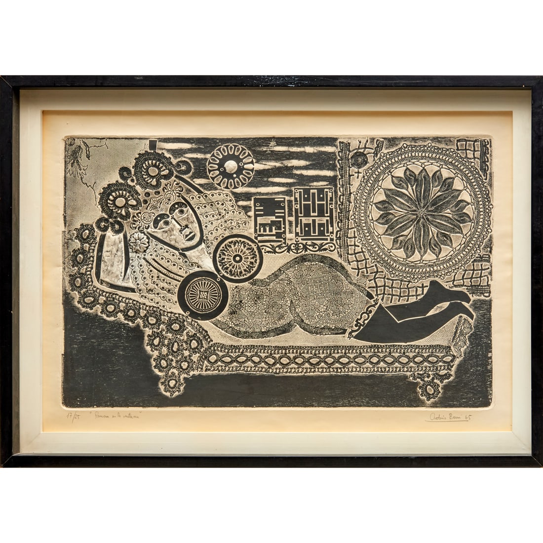 Antonio Berni, etching with relief, 1965 (1 of 9)