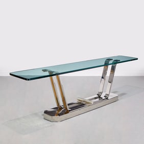 Karl Springer (attrib), large Tulip console